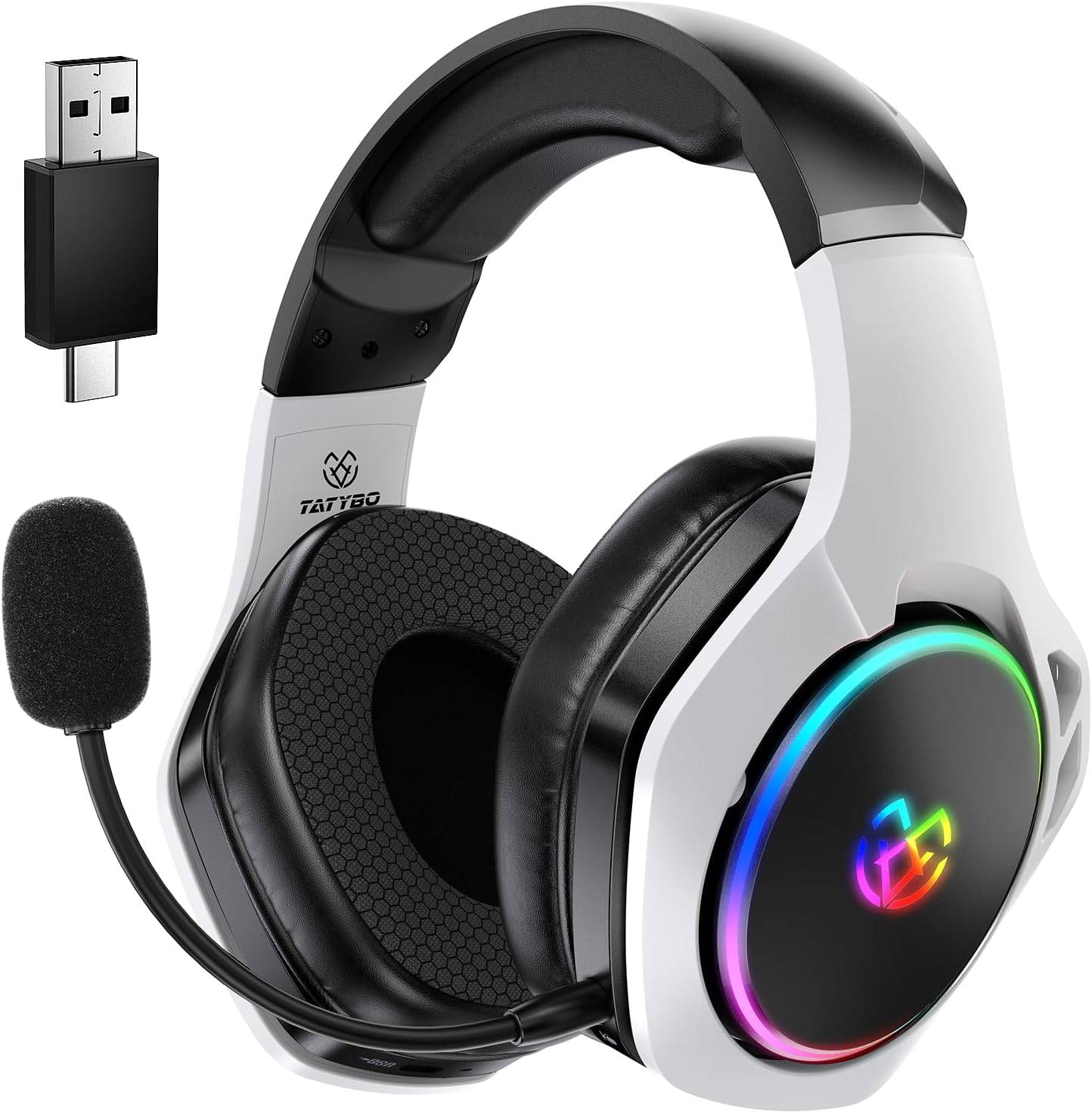 2.4GHz Wireless Gaming Headset with 40Hr+ Battery Life