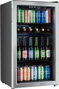 Beverage Refrigerator and Cooler - 120 Can Mini Fridge for Drinks