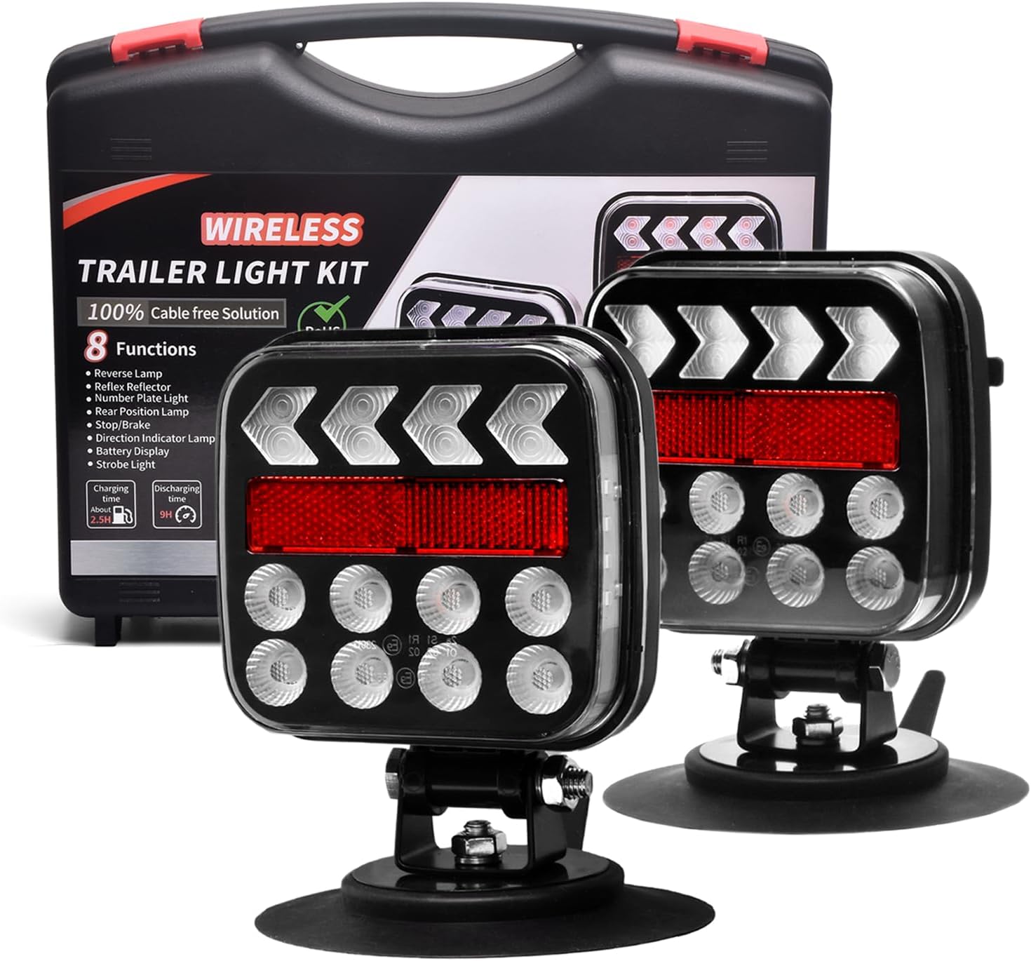 Wireless Trailer Lights with Magnetic LED for Trucks and RVs