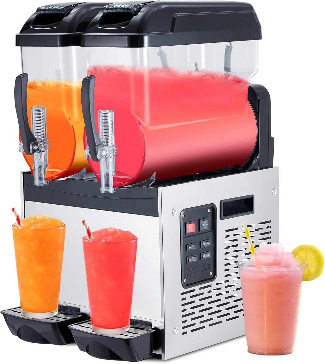 GarveeTech 12L2 Dual Slushie Machine - Self-Cleaning for Restaurant & Home
