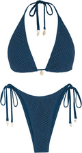 Triangle Fishnet Tie Side Bandeau Multiway Bikini - Versatile Fit
