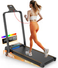 Treadmill Walking Pad with 10% Incline and RGB Lights - Foldable Home