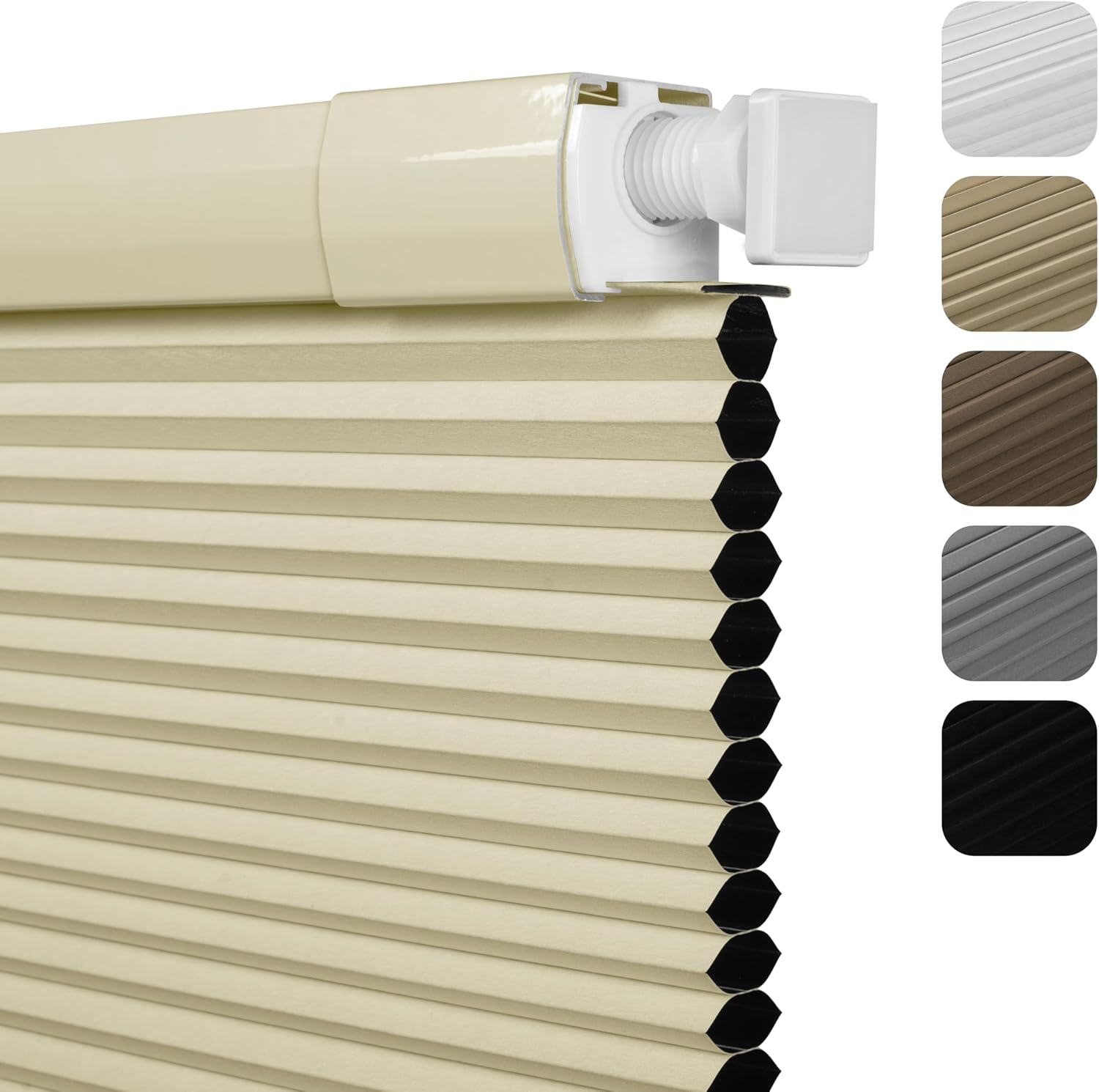 No Drill No Tools Blackout Cellular Shades for Indoor Windows