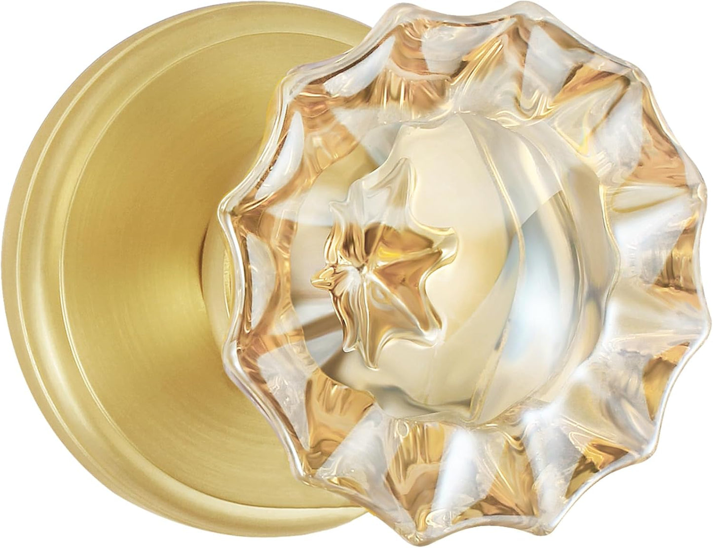 Champagne Glass Crystal Door Knobs for Elegant Interiors