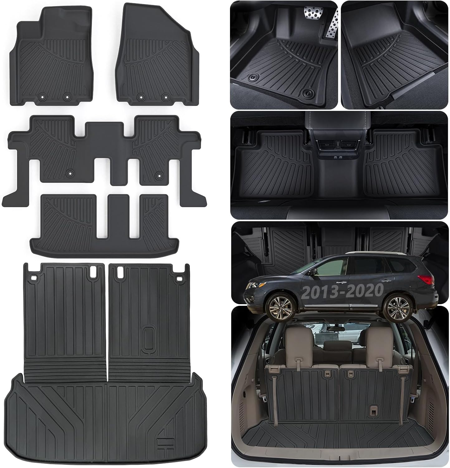 Custom Fit Floor Mats for 2013-2020 Nissan Pathfinder TPE