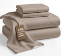 LANE LINEN Full Size Sheets Set 450 TC Cotton - Soft, Deep Pocket