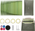 Interchangeable Aluminum Circular Knitting Needles Set - Compact Kit