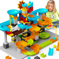 Marble Run for Kids 3-in-1 Building Blocks Compatible with DUPLO