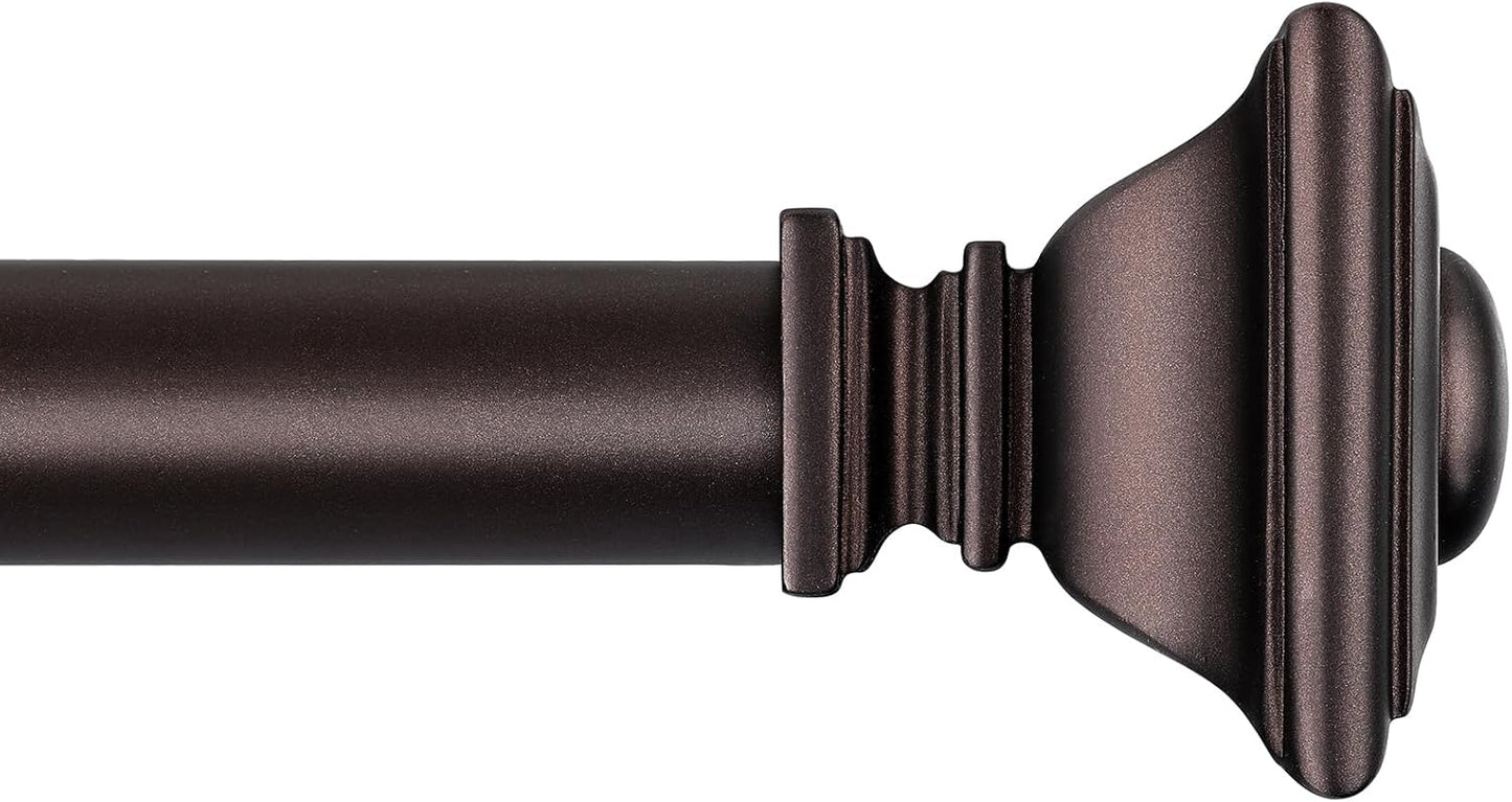 Adjustable Heavy Duty Bronze Curtain Rods by BRIOFOX