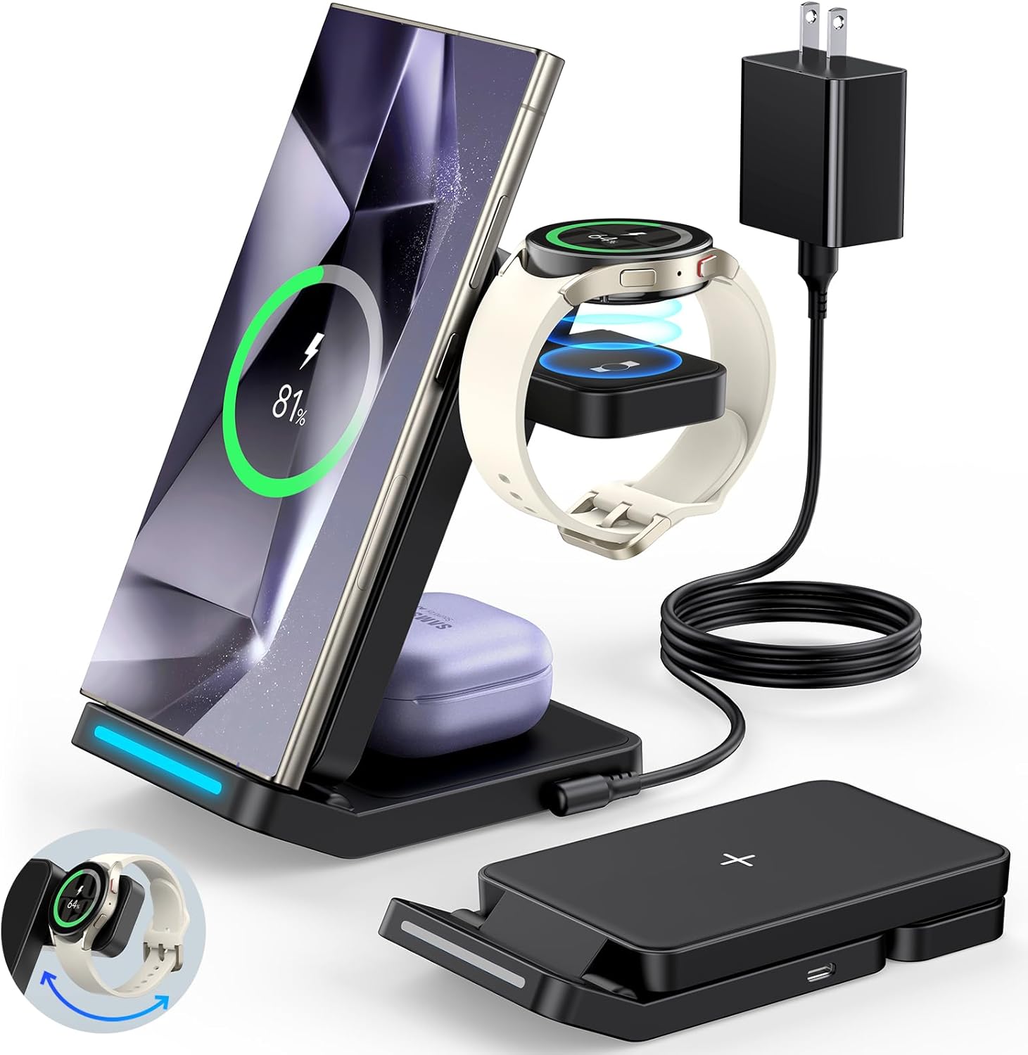 3-in-1 Fast Wireless Charger - Houflody