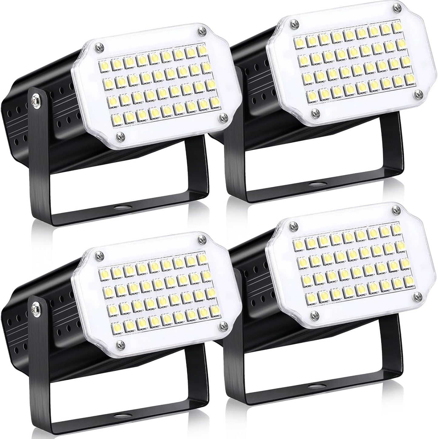4 Pcs Halloween Strobe Light for Parties with Sound Activation