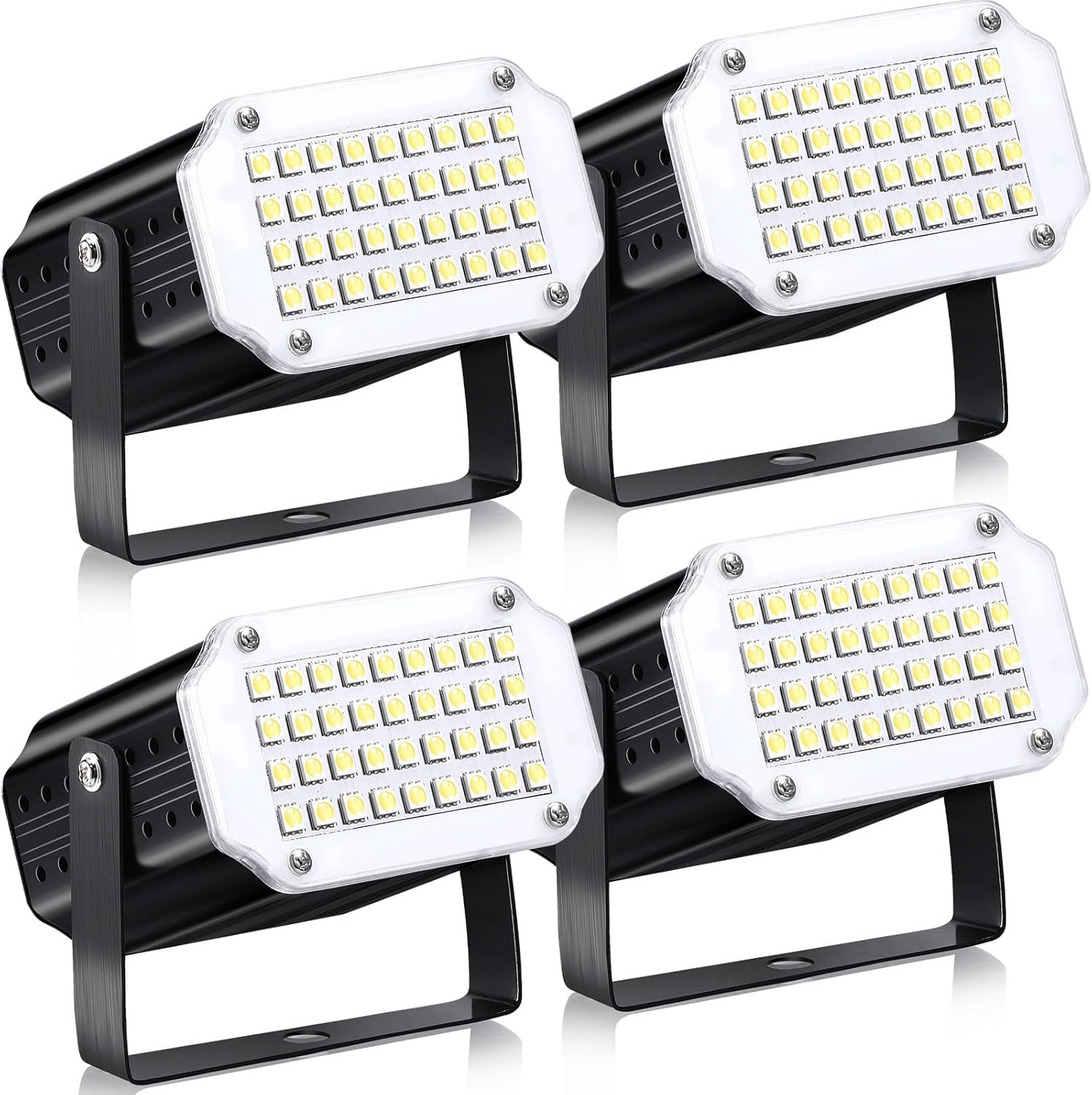 4 Pcs Halloween Strobe Light for Parties with Sound Activation