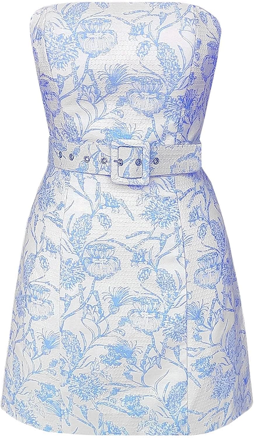 Strapless Homecoming Dresses 2025 Floral Print Formal Gowns