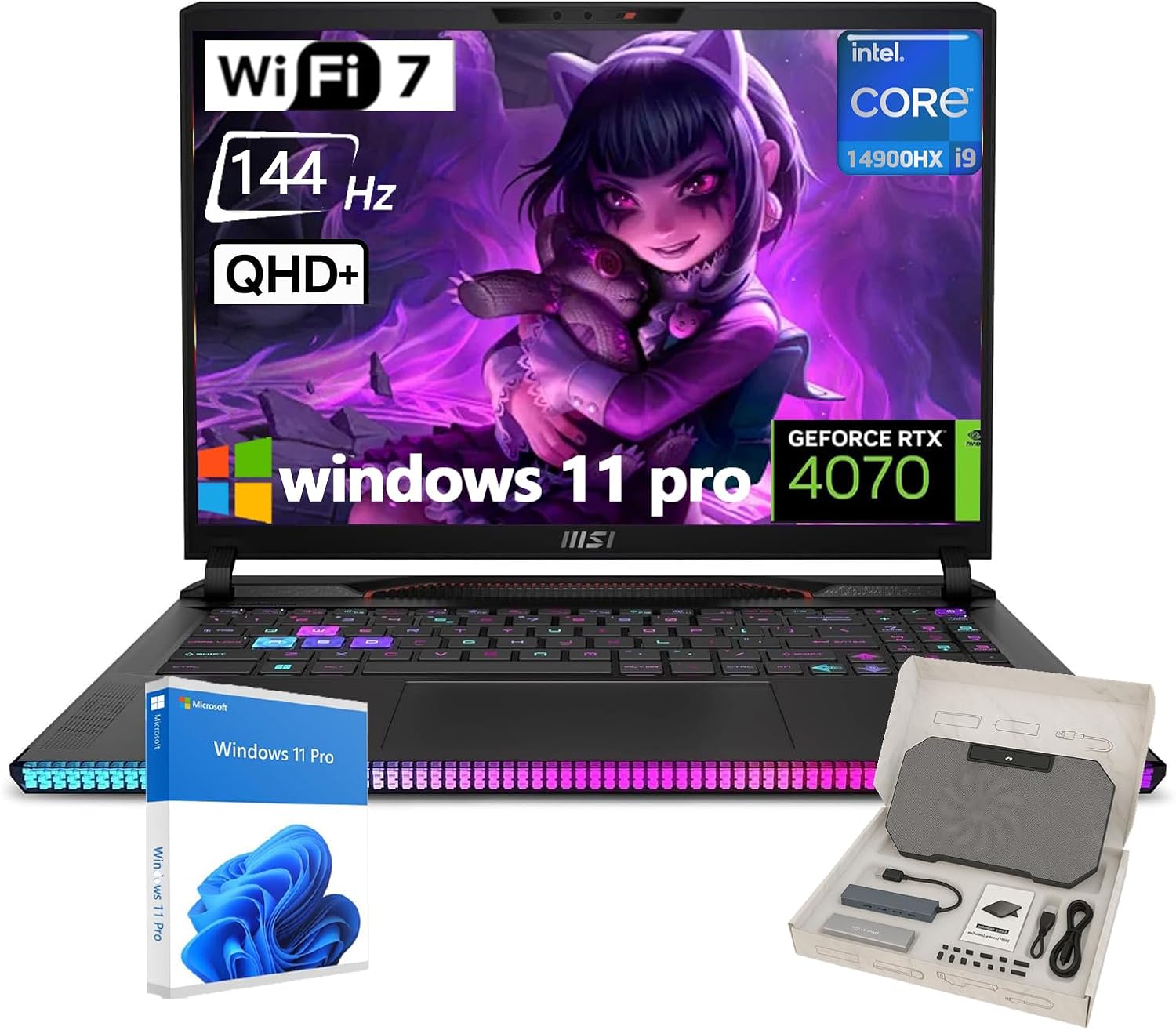 MSI Raider GE68HX Gaming Laptop with RTX 4070 and i9-14900HX