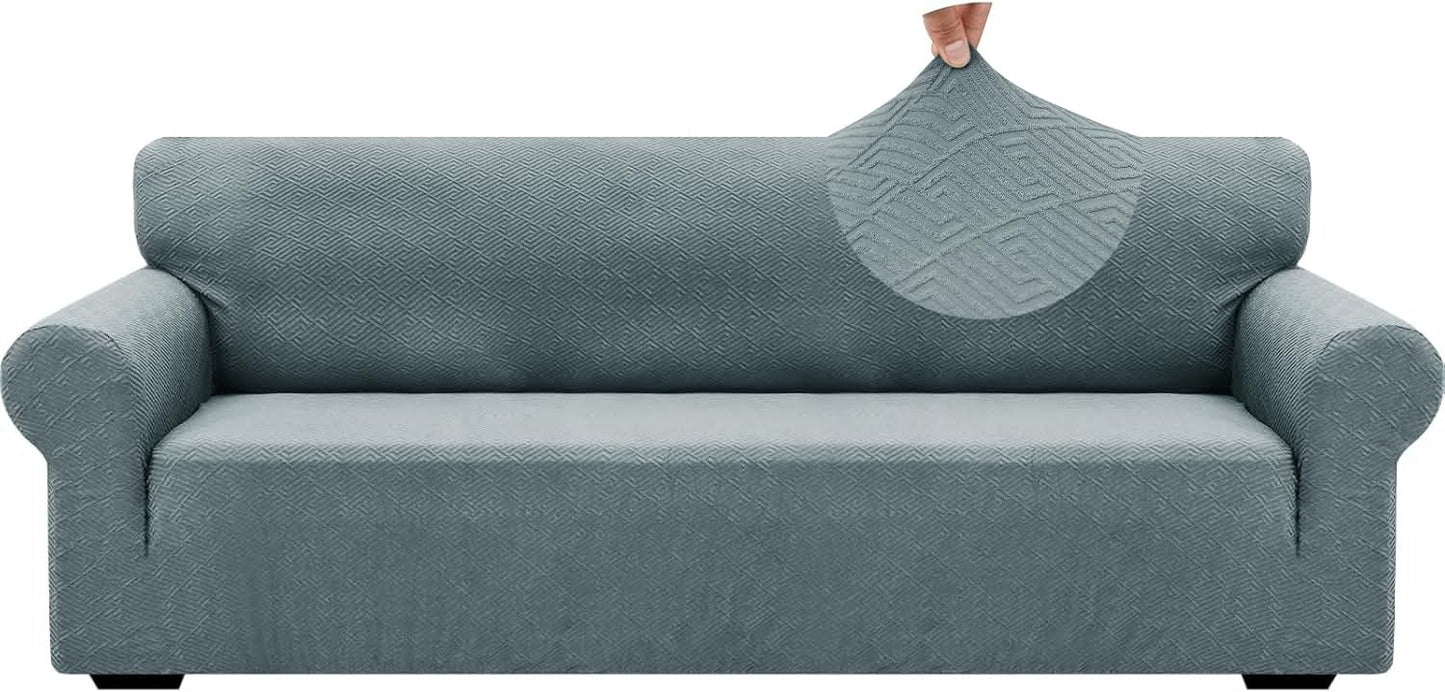 High Stretch Jacquard Couch Covers for 3 Cushion Sofa Protection