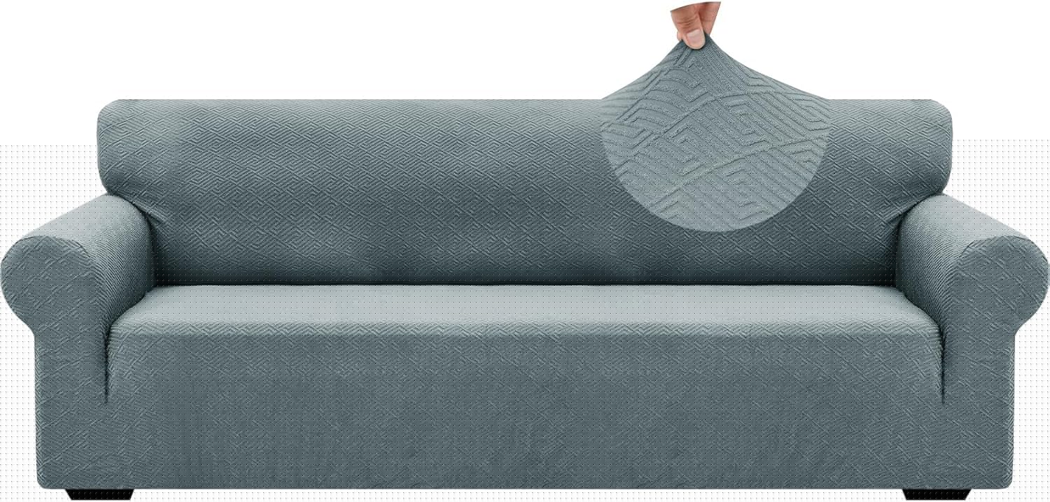 High Stretch Jacquard Couch Covers for 3 Cushion Sofa Protection