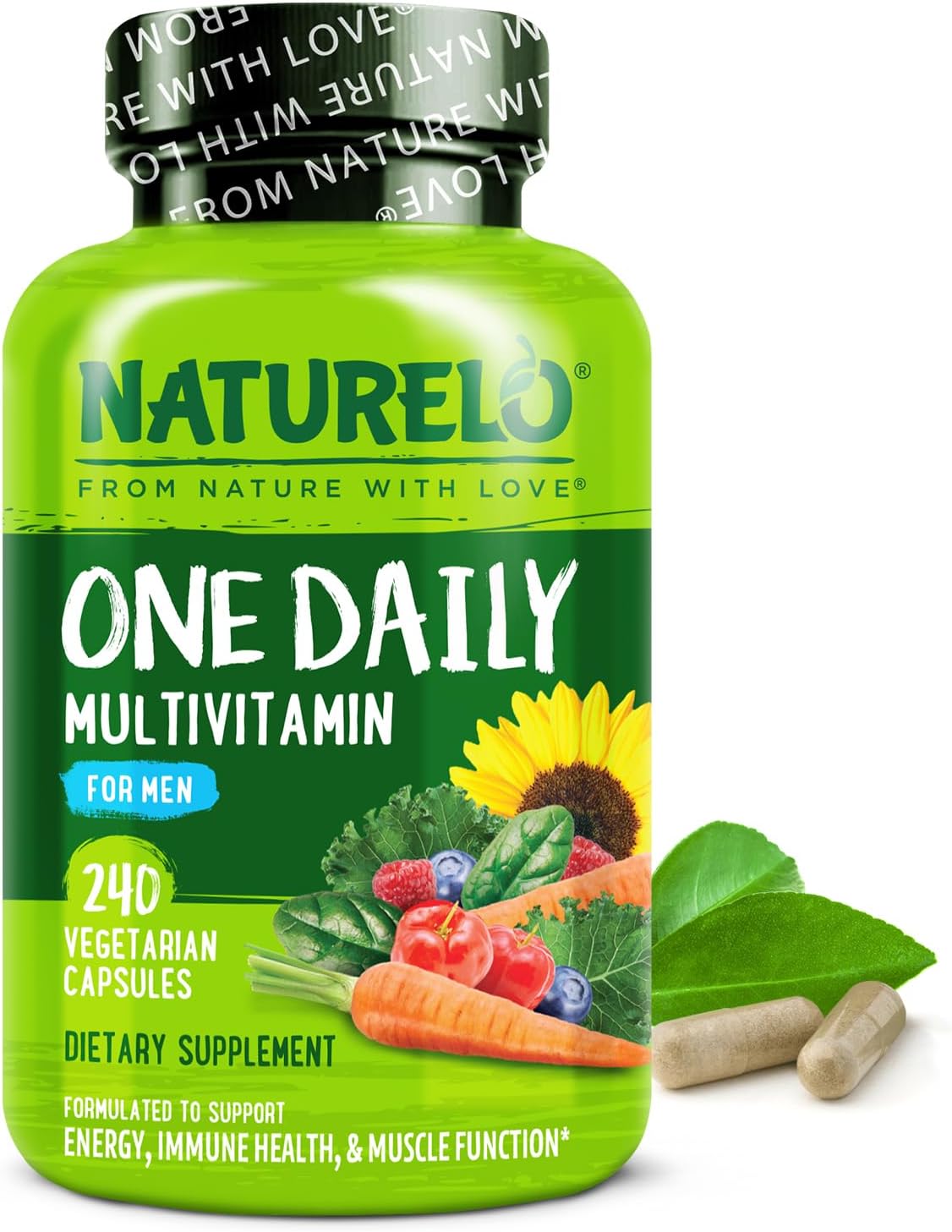 NATURELO One Daily Multivitamin for Men - Boost Health & Energy