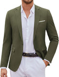 Mens Casual Blazer One Button Sport Coat - Lightweight Business Jacket