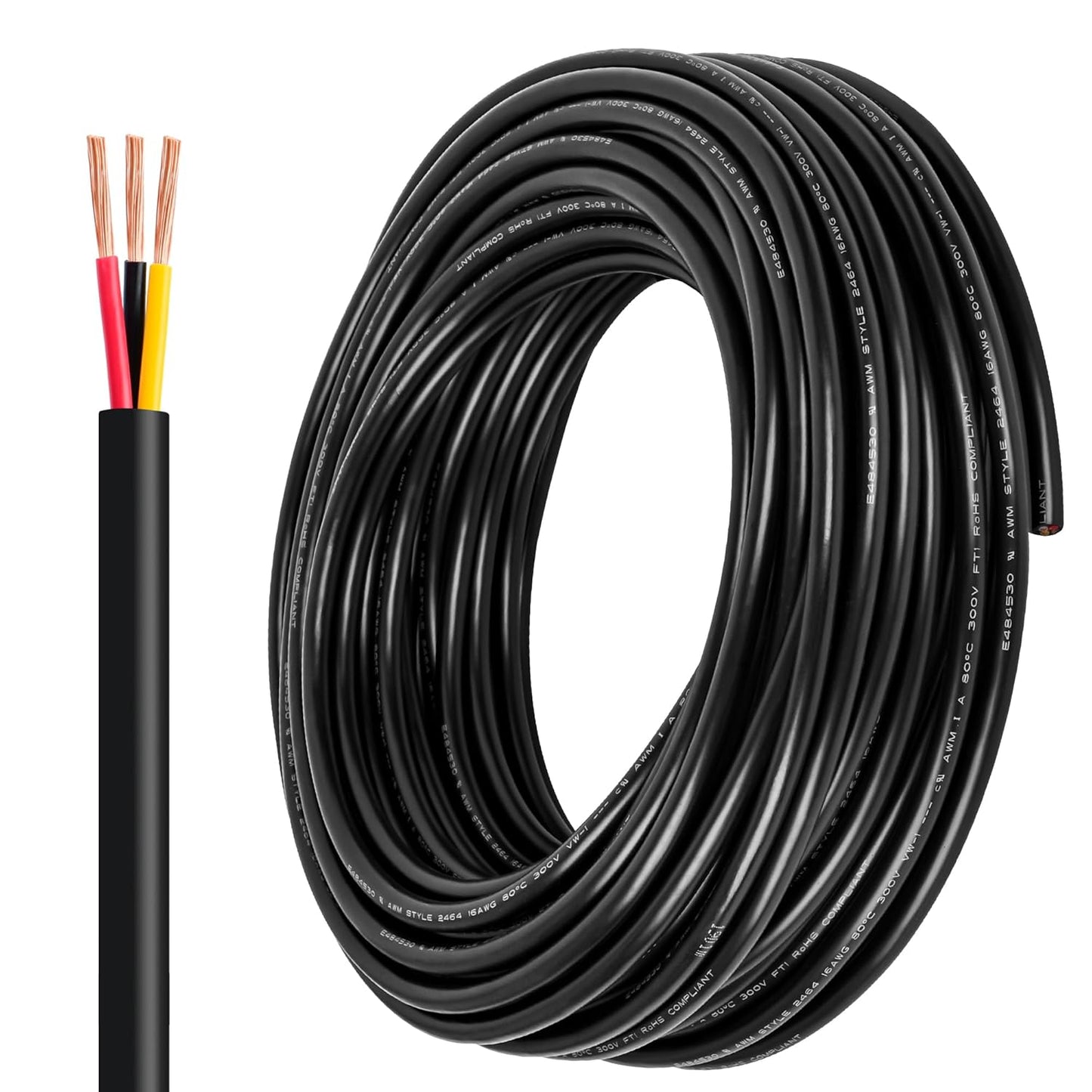 14 Gauge Wire 3 Conductor for LED Lamp Lighting Strips