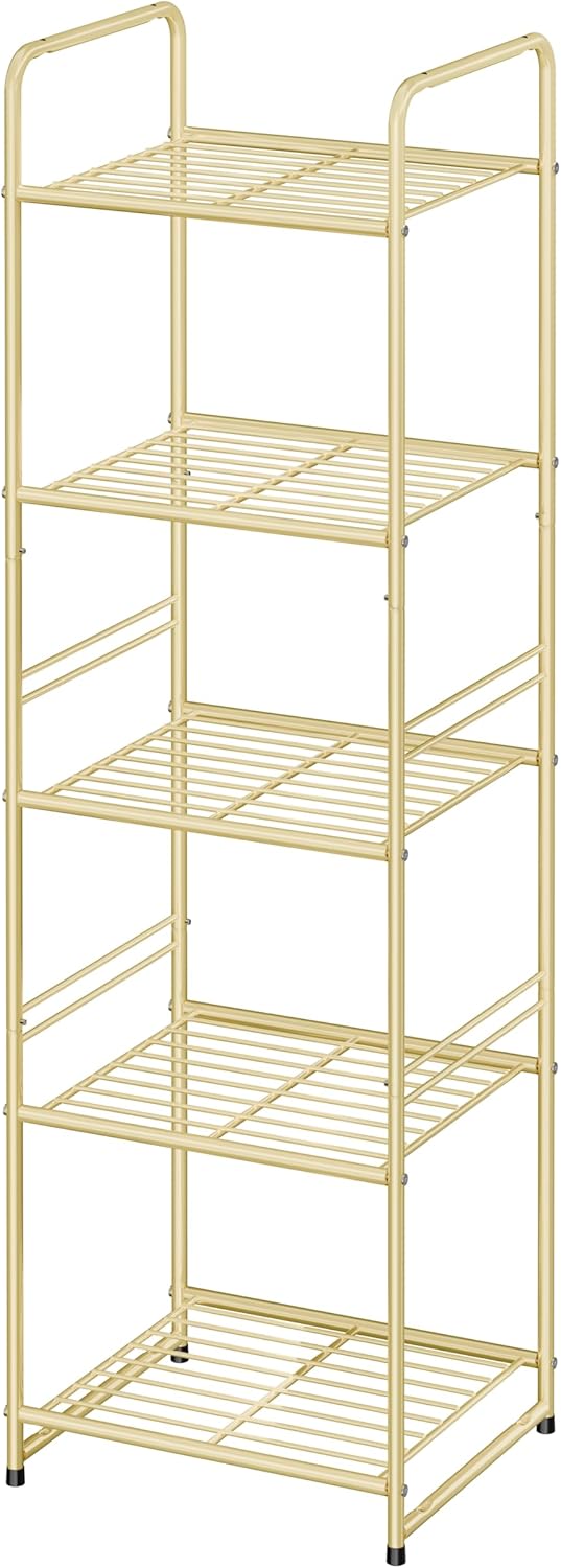 5 Tier Metal Wire Shelving Storage Rack for Indoor and Outdoor