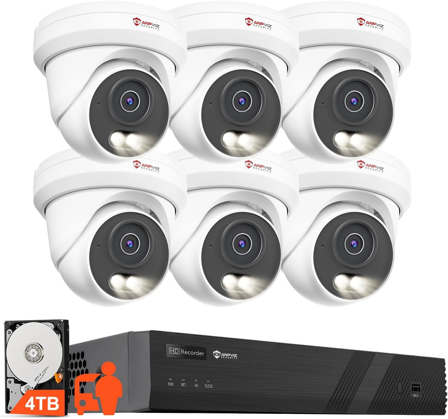 8CH 4K PoE Security Camera System with Human Detection Features