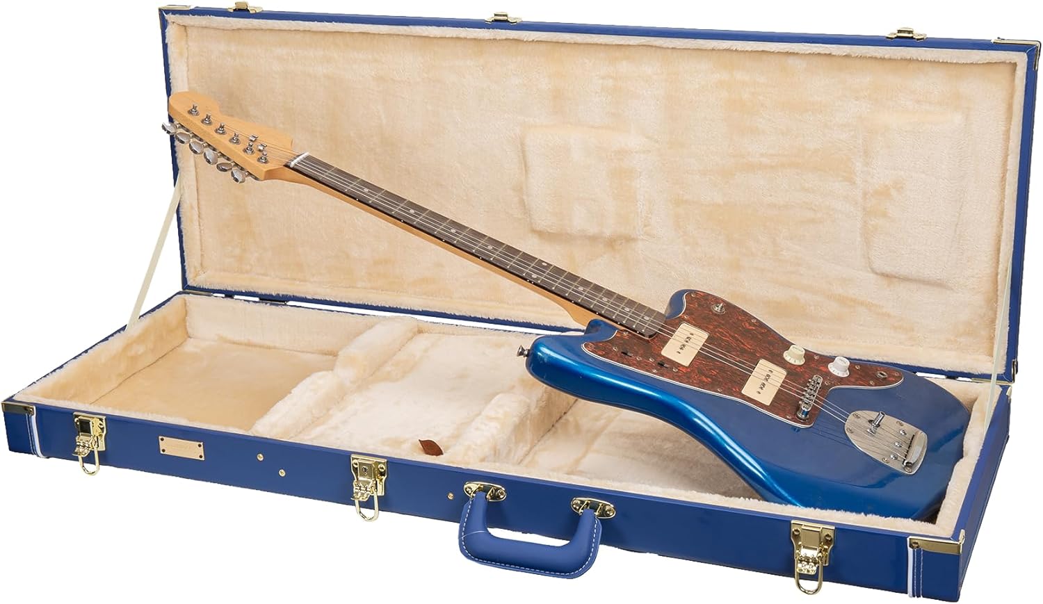 Crossrock Rectangular Wooden Electric Guitar Case for Jazzmaster