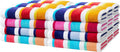 Kaufman Joey Velour Multi-Color Stripe Beach Towels 24 Pack
