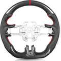 Real Carbon Fiber Steering Wheel for Ford Mustang 2018-2023 - D-Shaped