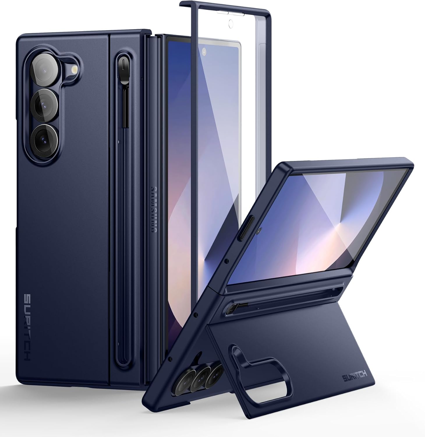 SURITCH Samsung Galaxy Z Fold 6 Case with Kickstand and Holder
