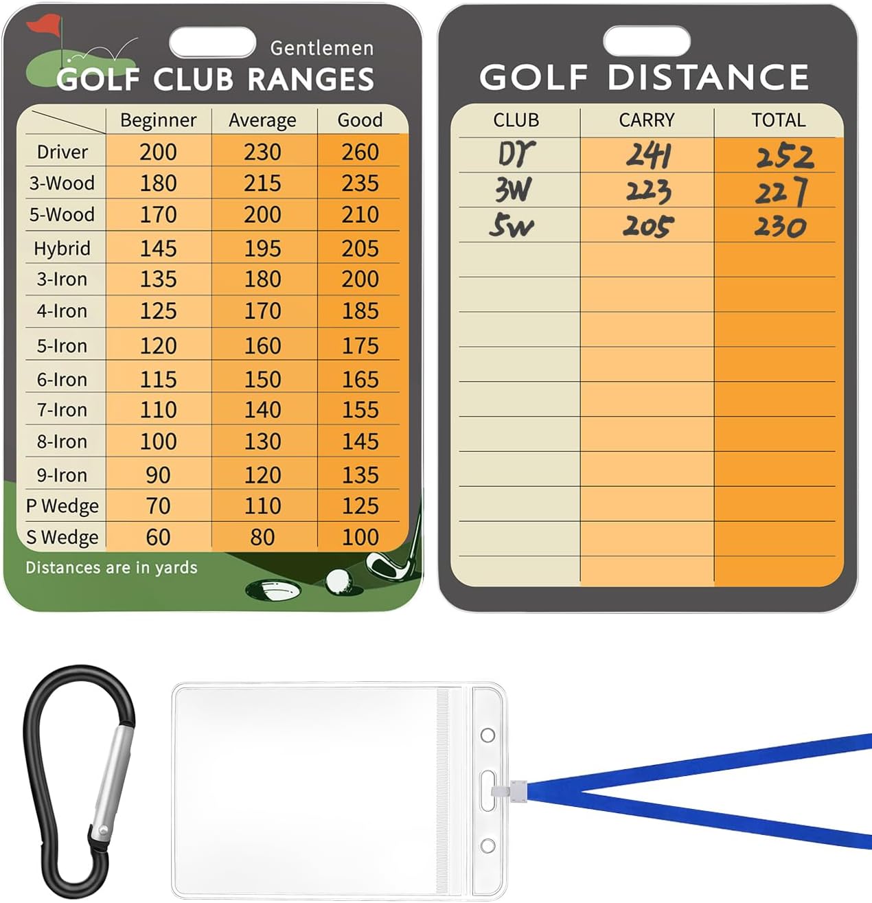 Swooflia Golf Distance Reference Card