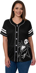 Disney Mickey Mouse Stitch Jack Skellington Womens Jersey Shirt