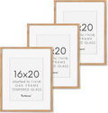 Fun Memories 16x20 Picture Frames Set of 3 - Solid Oak 16x20 Frames