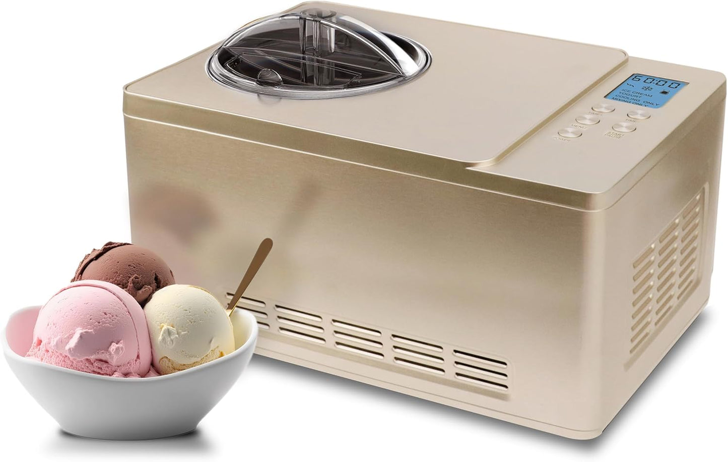 Whynter Ice Cream Maker Machine with Built-in Compressor & LCD