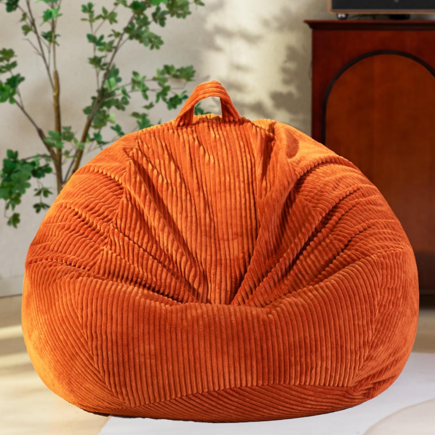 Amber Corduroy Bean Bag Chair - Giant Soft Storage