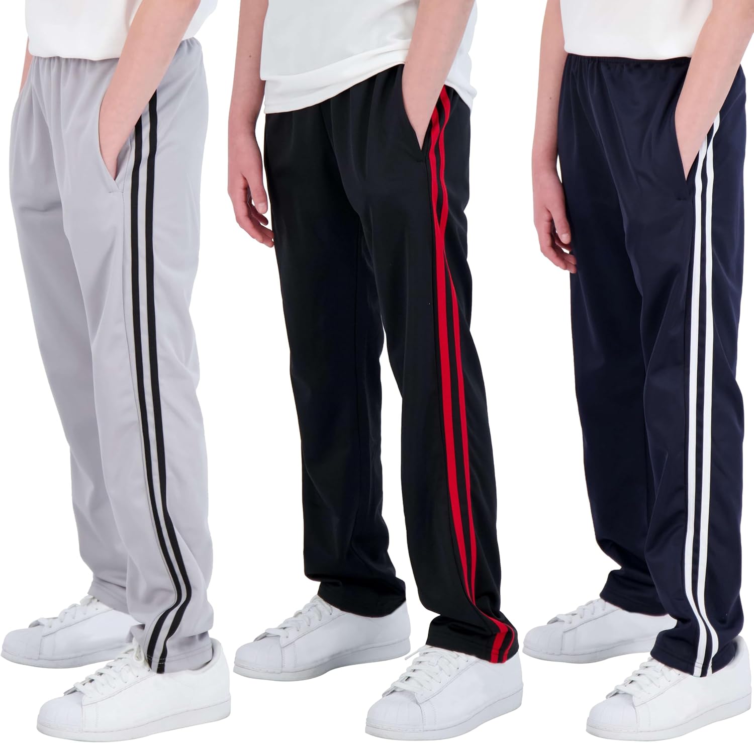 Boys' Fleece-Lined Sweatpants with Pockets for Active Wear