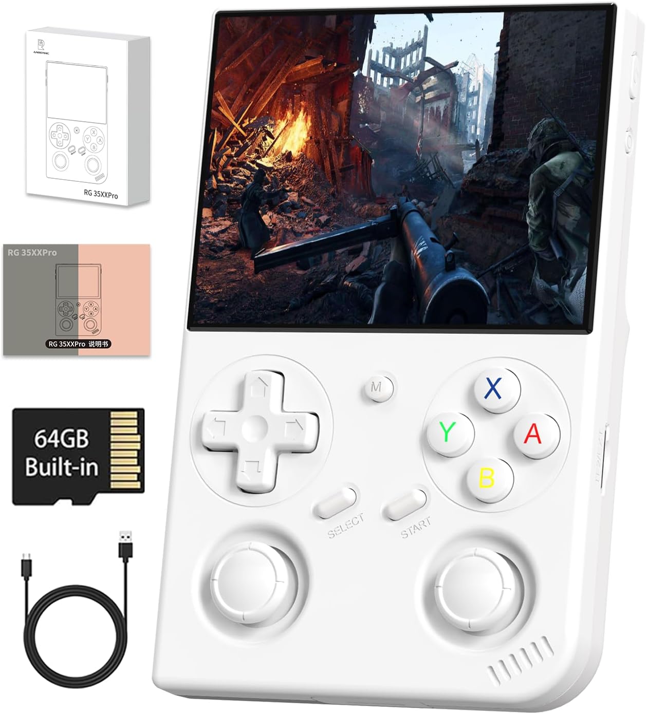 RG35XX Pro Handheld Game Console with 64GB Card and 4353 Games