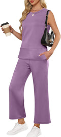 Women's Two Piece Travel Set - Summer Lounge Matching Sweatsuit