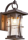 Oil Rubbed Bronze Outdoor Wall Sconce 15in - Large Matte Brown Porch