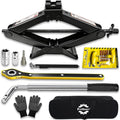 Car Jack Scissor Jack Kit 3 Ton - Compact Emergency Tire Kit