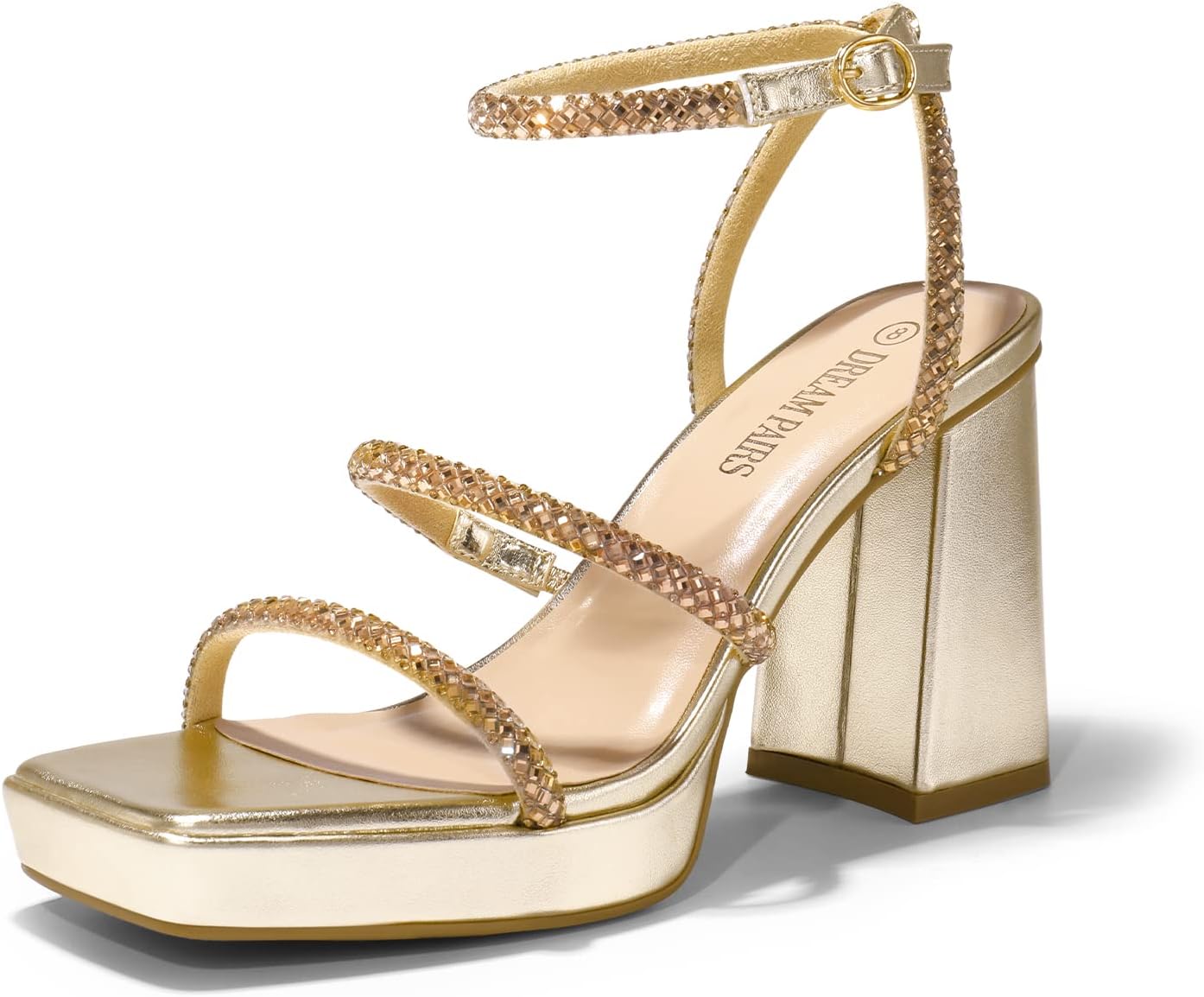 DREAM PAIRS Women's Platform Strappy Heels for Stylish Comfort