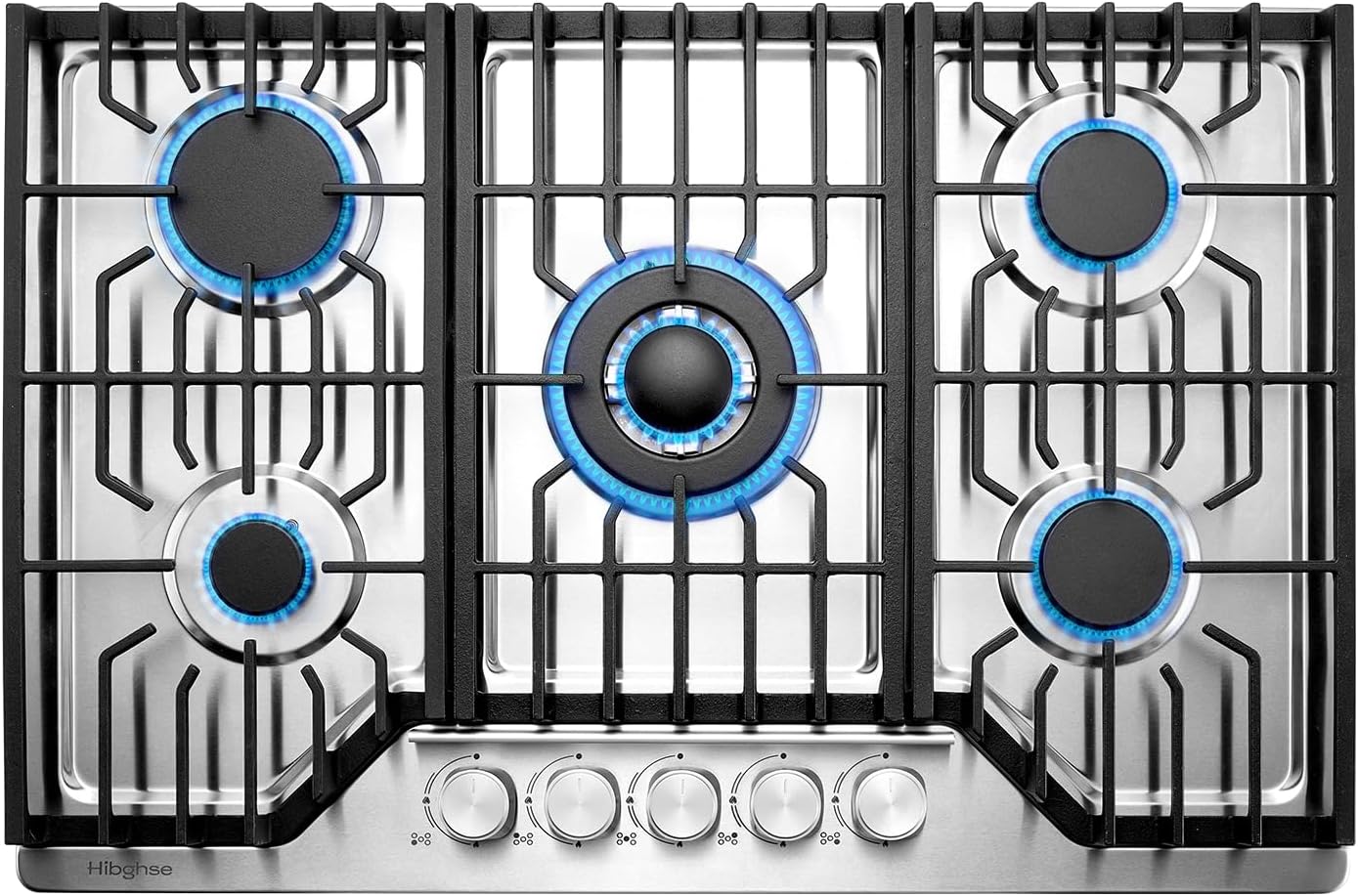 34 Inch Gas Cooktop with 5 Sealed Burners for Efficient Cooking