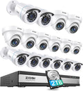 ZOSI H.265+ 1080p 16 Channel Security Camera System - Reliable 16-Cam