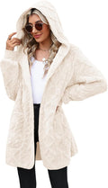 Womens Oversized Sherpa Jacket Long Cardigan - Fuzzy Fleece Cozy