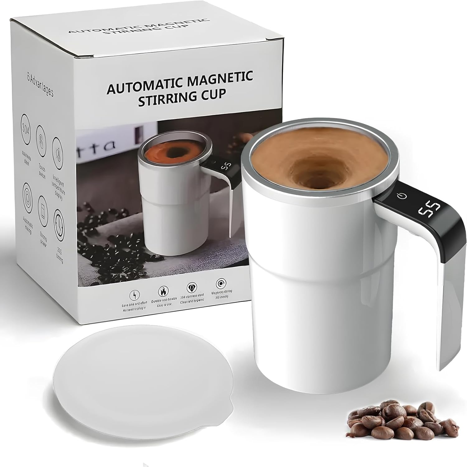 Self-Stirring Coffee Mug: Effortless Mixing on-the-Go!