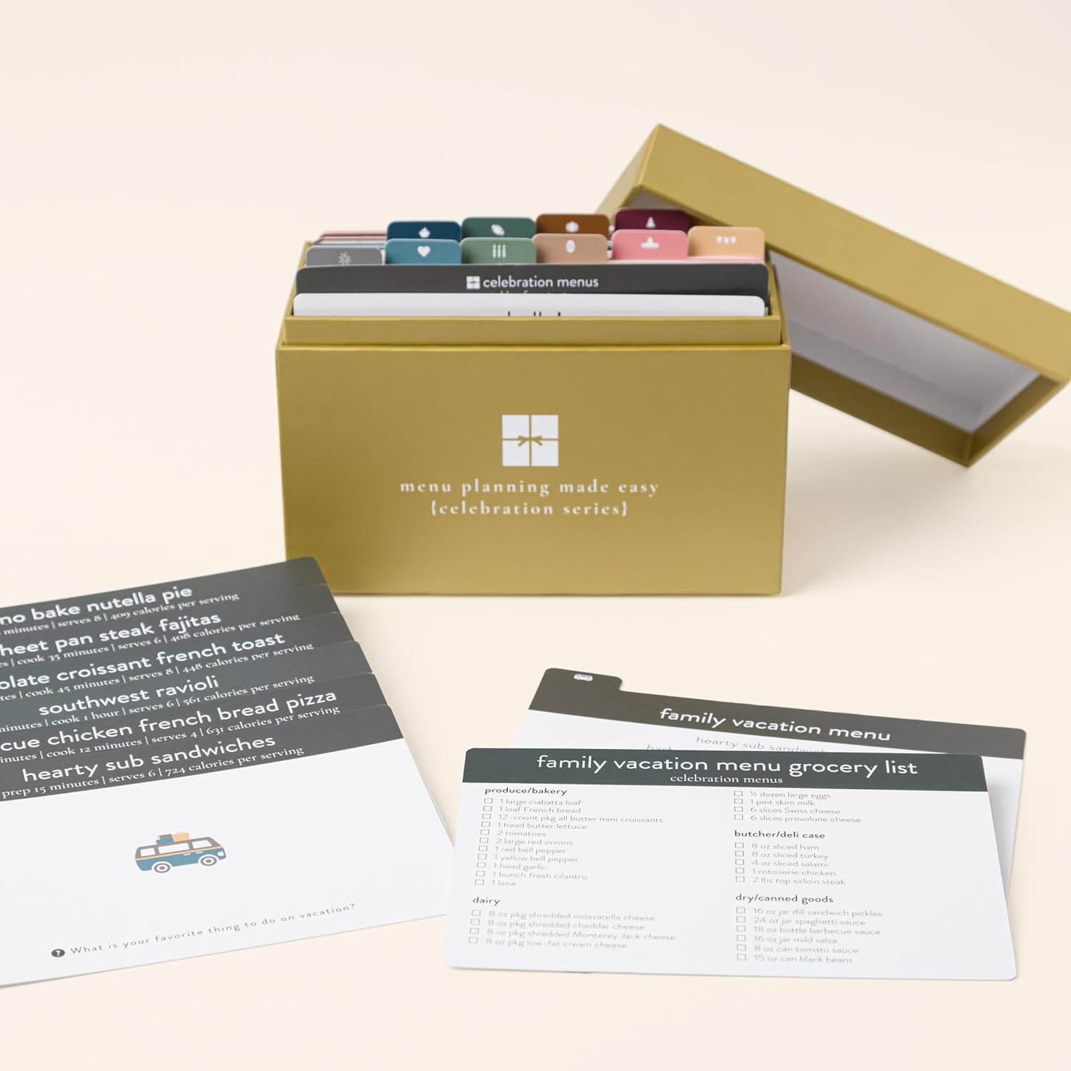Meal Planner with 72 Recipe Cards for Easy Weekly Planning