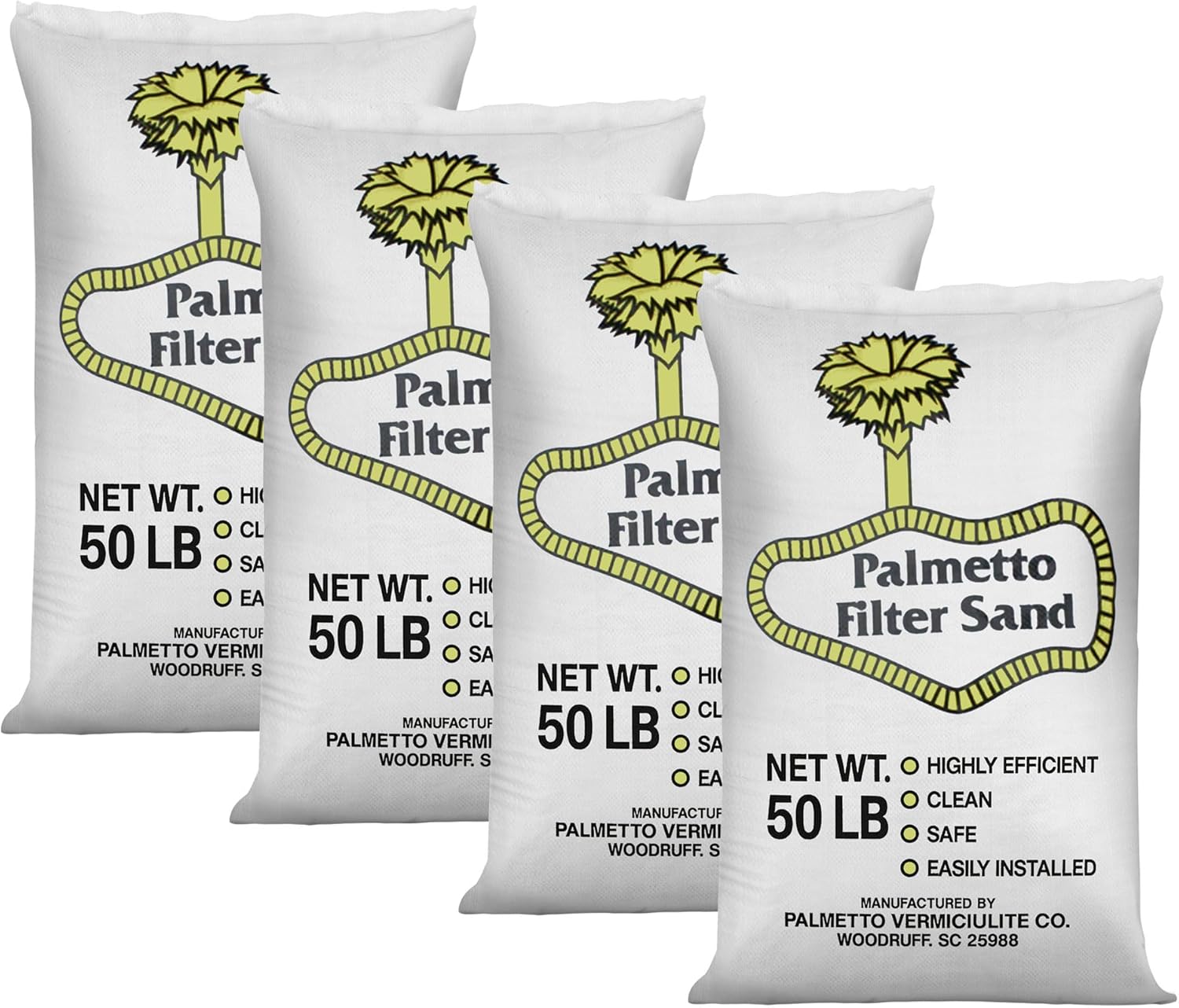 Palmetto 4 Pack Pool Filter Sand for Clean and Sparkling Pools