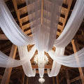 White Ceilings Curtain Drapery Fabric for Wedding and Parties