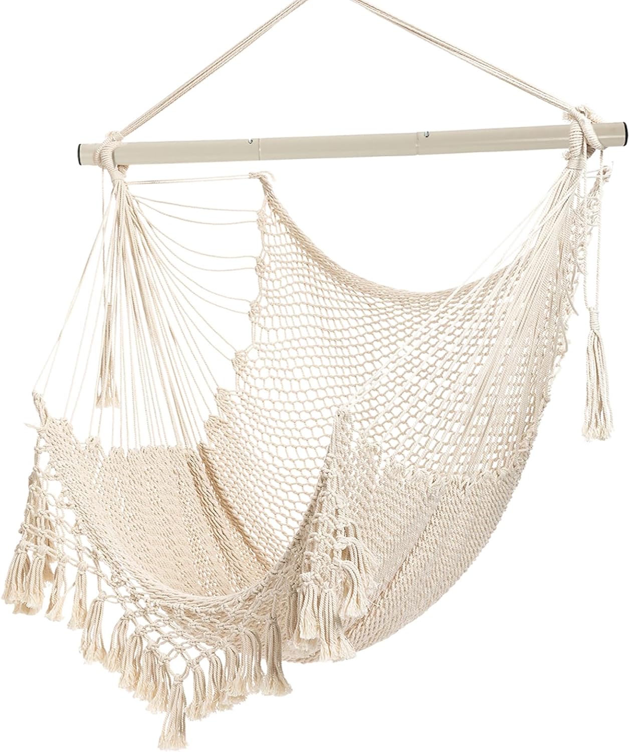YAERSI Hammock Chair: 330lbs Capacity & Cozy Cotton Swing