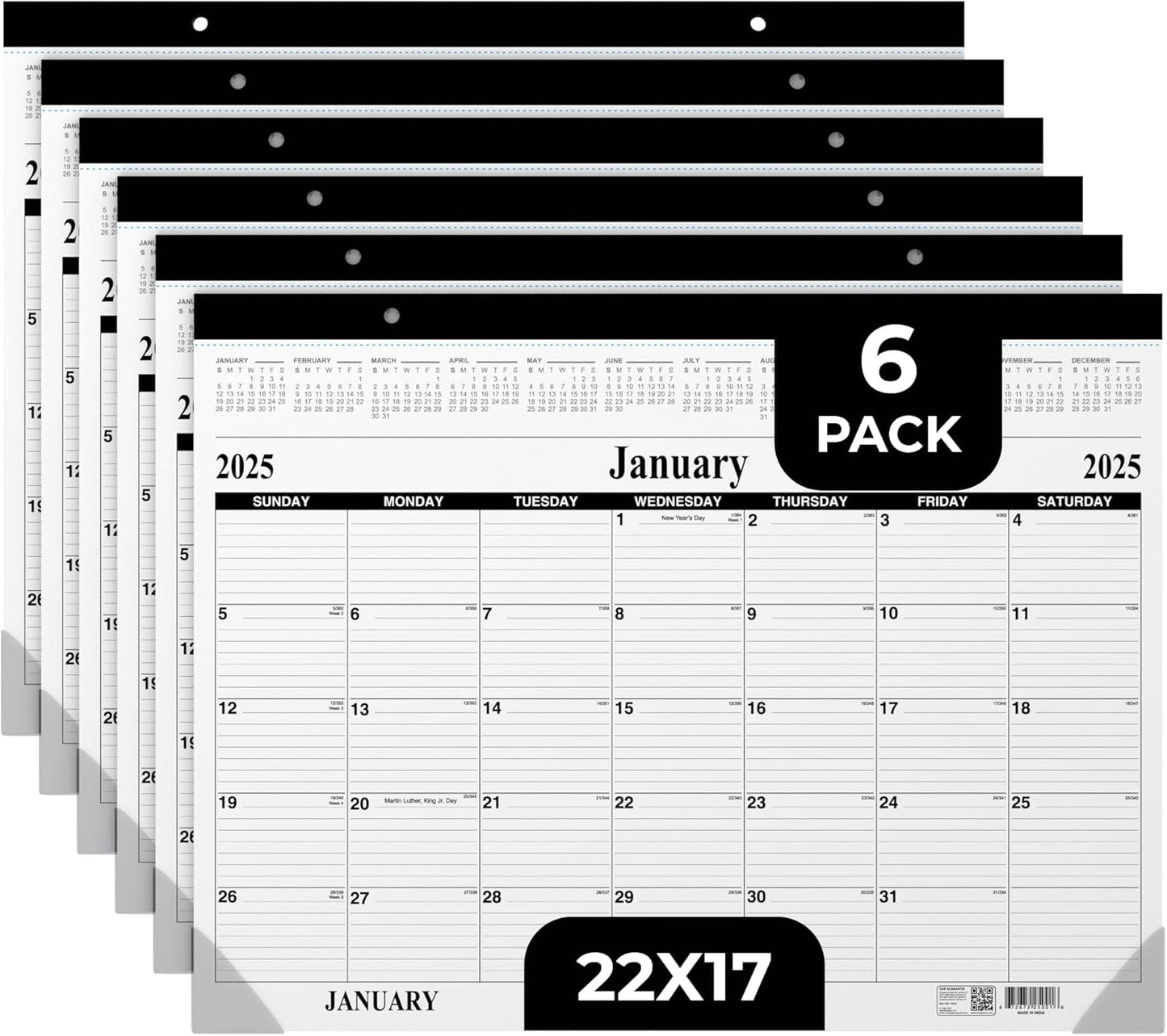 Large Desk Blotter 22x17 (6 Pack) by E-CLIPS USA