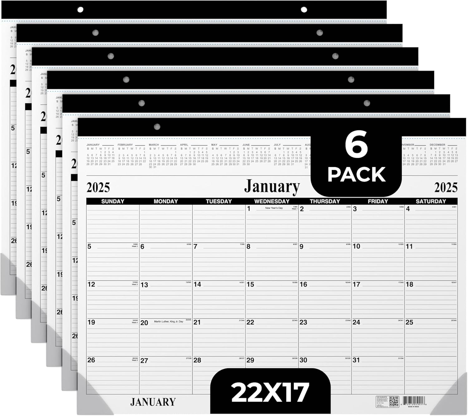 Large Desk Blotter 22x17 (6 Pack) by E-CLIPS USA